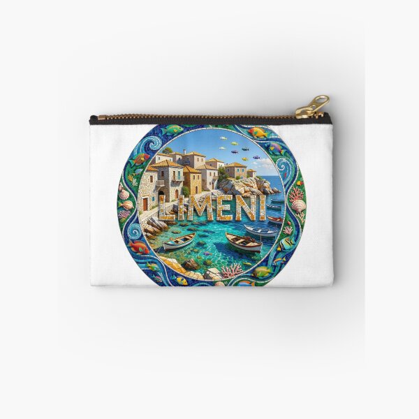 Item preview, Limeni Seaside Mosaic Travel Sticker Summer Souvenir designed and sold by Imaginarium of Chaos falcon88 .