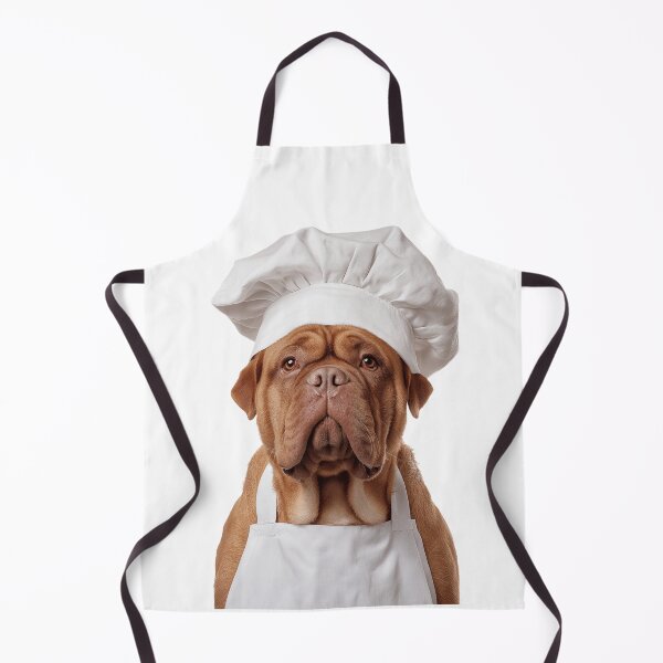 Item preview, Dogue de Bordeaux Chef Dog Funny Cooking Apron Hat Cute Pet Portrait designed and sold by LazyOwlStore.