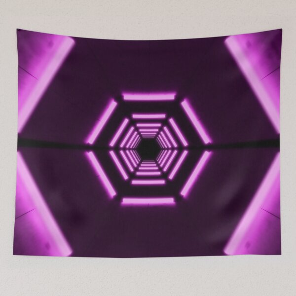 Item preview, Hexagonal Tunnel & Magenta Neon Lights designed and sold by Electric Shock!! Design.