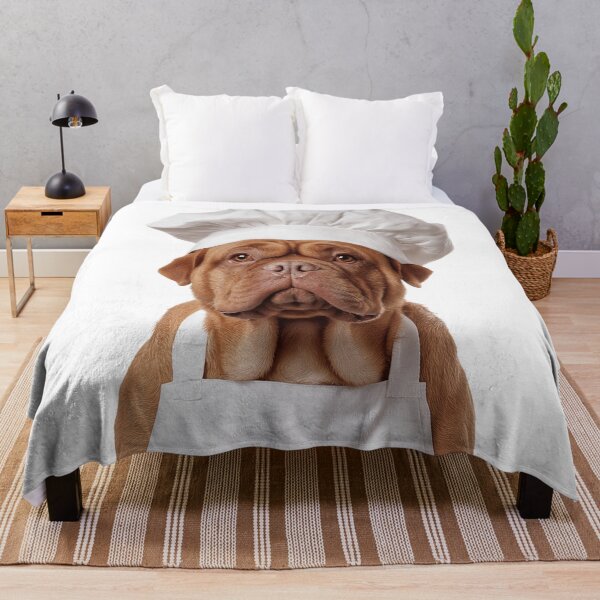 Item preview, Dogue de Bordeaux Chef Dog Funny Cooking Apron Hat Cute Pet Portrait designed and sold by LazyOwlStore.