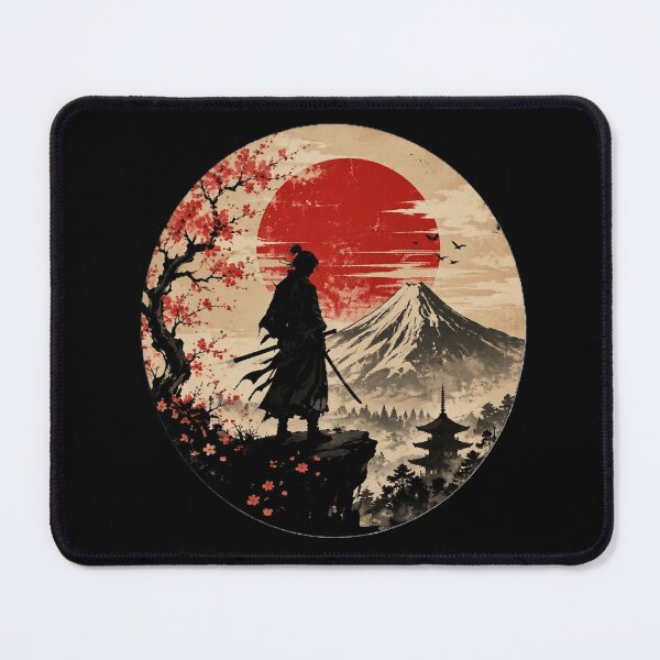 Item preview, Japanese Samurai Spirit Red Sun Warrior – Traditional Japan Culture Minimalist Art designed and sold by Shakhbata-1.