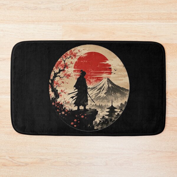 Item preview, Japanese Samurai Spirit Red Sun Warrior – Traditional Japan Culture Minimalist Art designed and sold by Shakhbata-1.