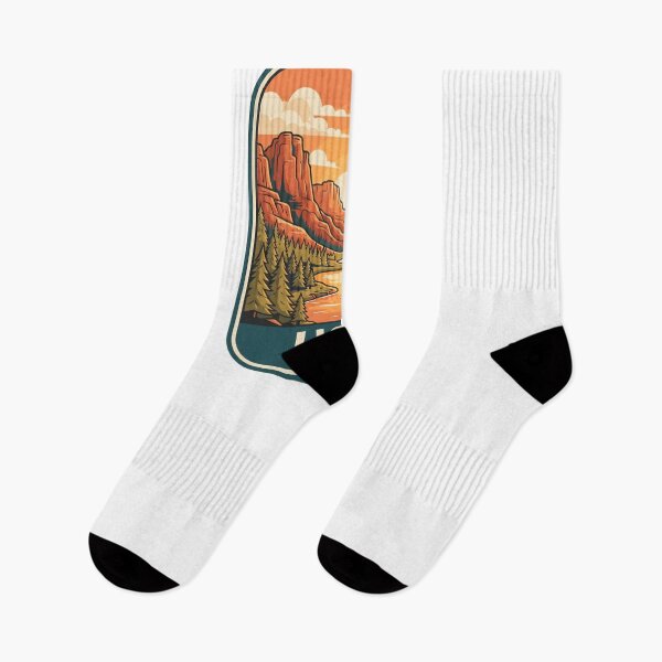 Item preview, American Wilderness Canyon River Sunset Vintage Trave designed and sold by Paper Drip.