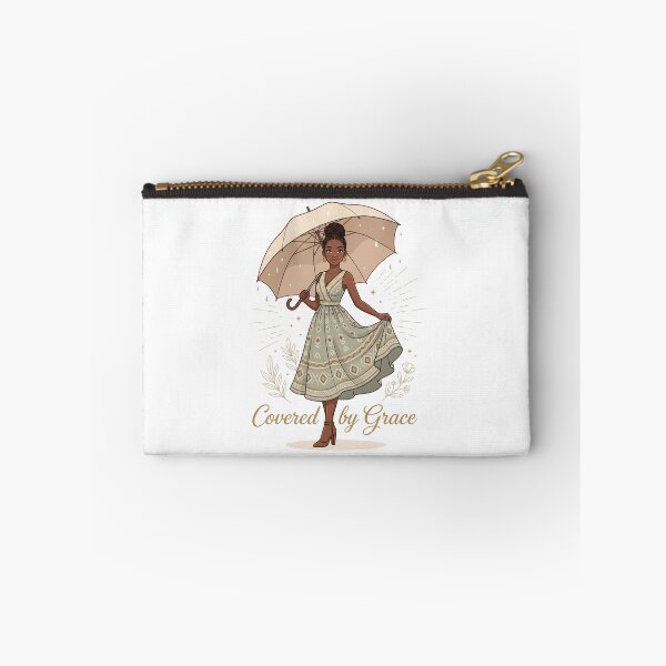 Item preview, Covered by Grace - Black Woman With Gold Umbrella designed and sold by Amanio.
