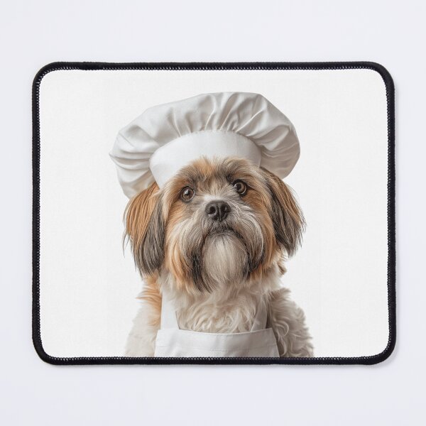 Item preview, Lhasa Apso Chef Dog Funny Cooking Apron Hat Cute Pet Portrait designed and sold by LazyOwlStore.