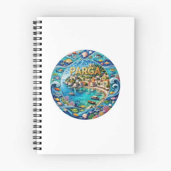 Item preview, Parga Coastal Mosaic Travel Sticker Summer Souvenir designed and sold by Imaginarium of Chaos falcon88 .