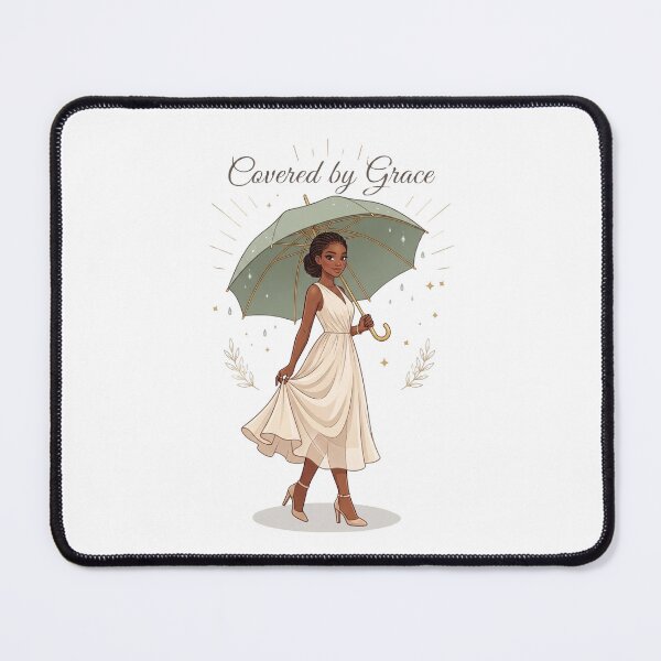 Item preview, Covered by Grace - Black Woman With Green Umbrella designed and sold by Amanio.