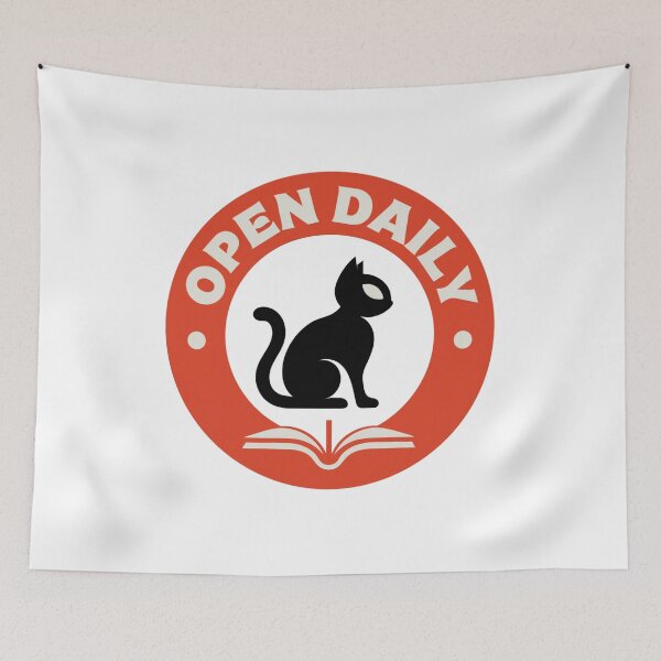 Item preview, Glowing Eyes Black Cat Minimalist Book Lover Illustration designed and sold by Charonde.
