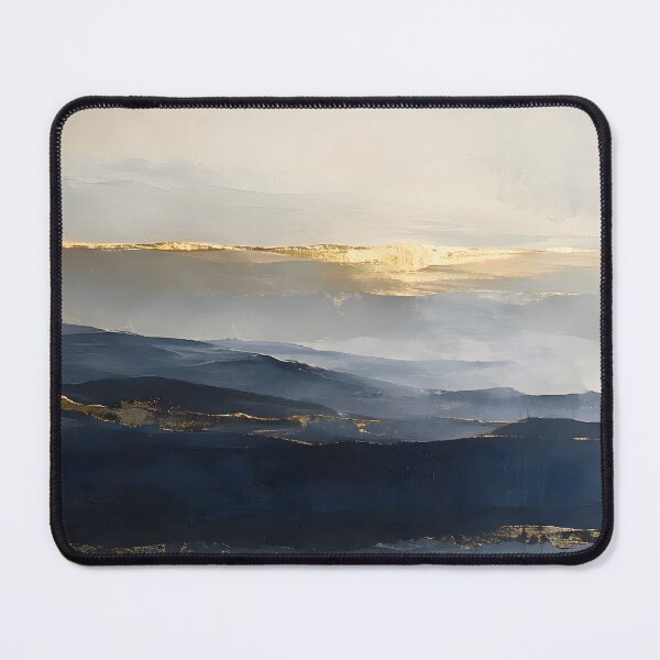 Item preview, Abstract Landscape in Navy and Gold designed and sold by hutofdesigns.