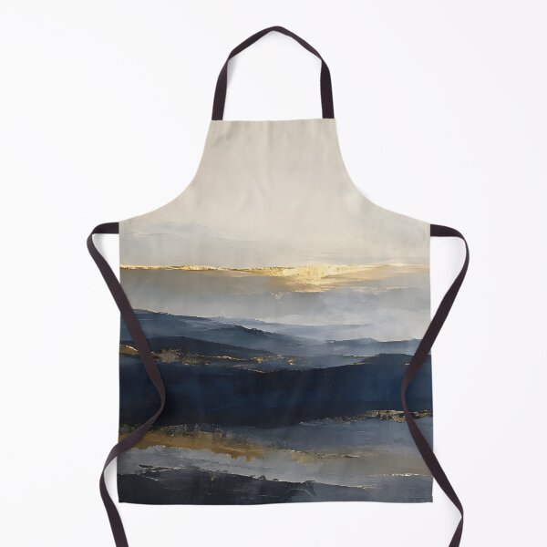 Item preview, Abstract Landscape in Navy and Gold designed and sold by hutofdesigns.