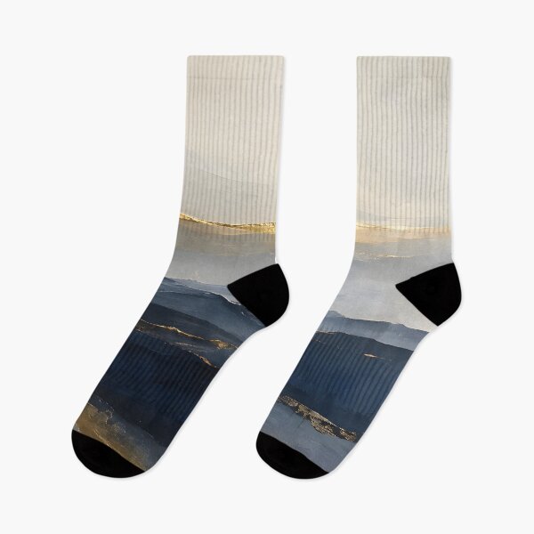 Item preview, Abstract Landscape in Navy and Gold designed and sold by hutofdesigns.