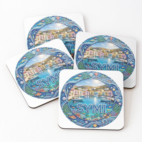 Item preview, Symi Island Mosaic Travel Sticker Summer Souvenir designed and sold by Imaginarium of Chaos falcon88 .
