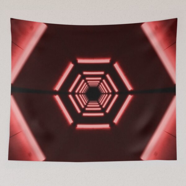 Item preview, Hexagonal Tunnel & Red Neon Lights designed and sold by Electric Shock!! Design.