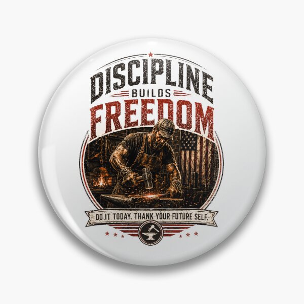 Item preview, Discipline Builds Freedom-Blacksmith Vintage Motivational Graphic T-Shirt designed and sold by DomKo10.