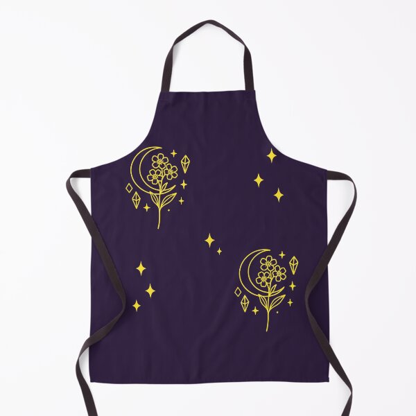 Item preview, Golden Celestial Botanicals Witchy Moon and Crystal Art designed and sold by Mypixieart.