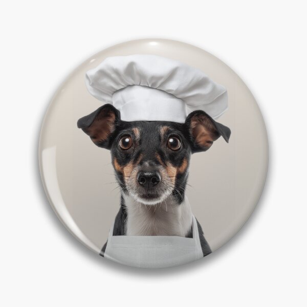 Item preview, Rat Terrier Chef Dog Funny Cooking Apron Hat Cute Pet Portrait designed and sold by LazyOwlStore.