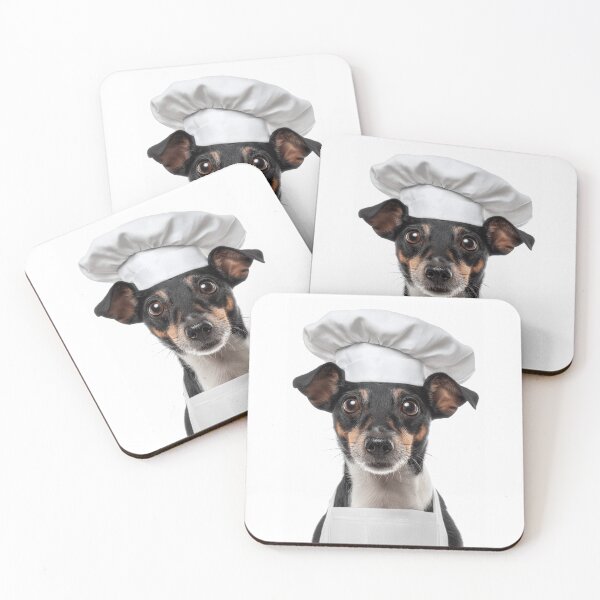 Item preview, Rat Terrier Chef Dog Funny Cooking Apron Hat Cute Pet Portrait designed and sold by LazyOwlStore.