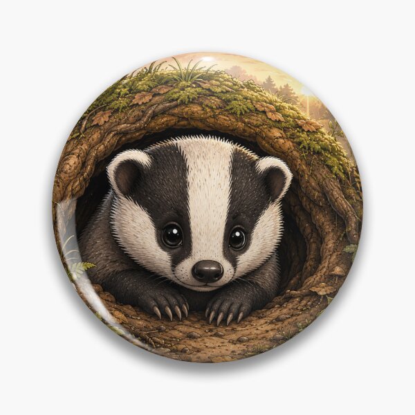 Item preview, Cozy Badger Burrow designed and sold by InkPixell.