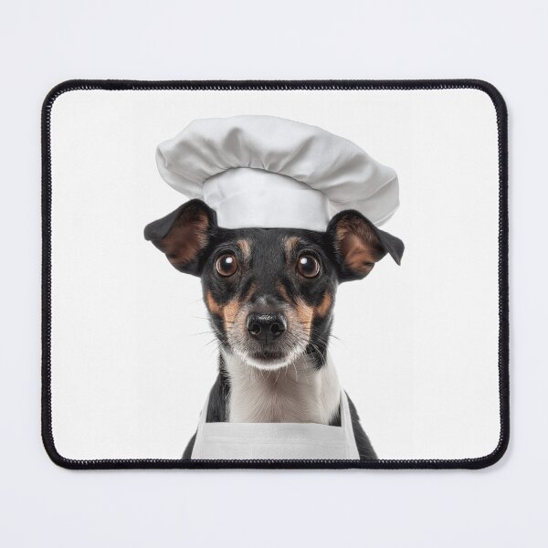 Item preview, Rat Terrier Chef Dog Funny Cooking Apron Hat Cute Pet Portrait designed and sold by LazyOwlStore.