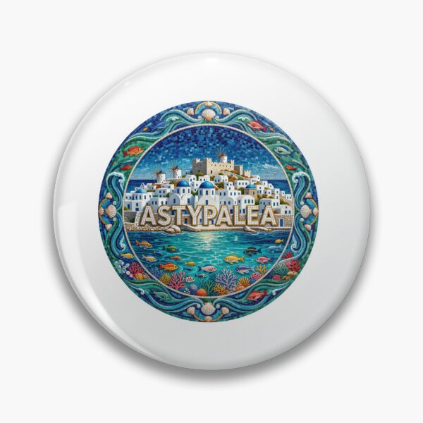 Item preview, Astypalea Island Mosaic Travel Sticker Summer Souvenir designed and sold by Imaginarium of Chaos falcon88 .