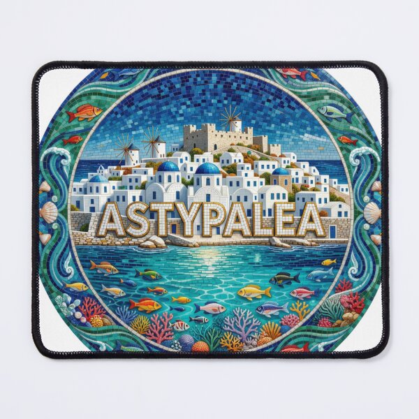 Item preview, Astypalea Island Mosaic Travel Sticker Summer Souvenir designed and sold by Imaginarium of Chaos falcon88 .