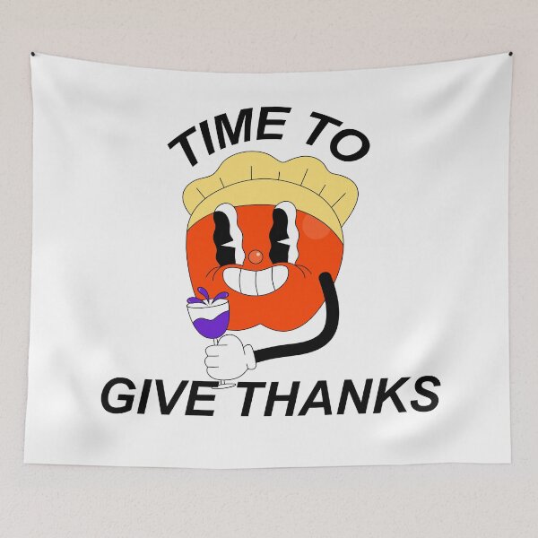 Item preview, 'TIME TO GIVE THANKS' Retro Chef Tomato Wine Vintage Cartoon designed and sold by manojbalan1968.
