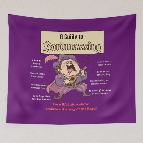 Item preview, A Guide to Bardmaxxing (Dark Edition) - DND RPG Meme designed and sold by Dice_Goblin_Studio.