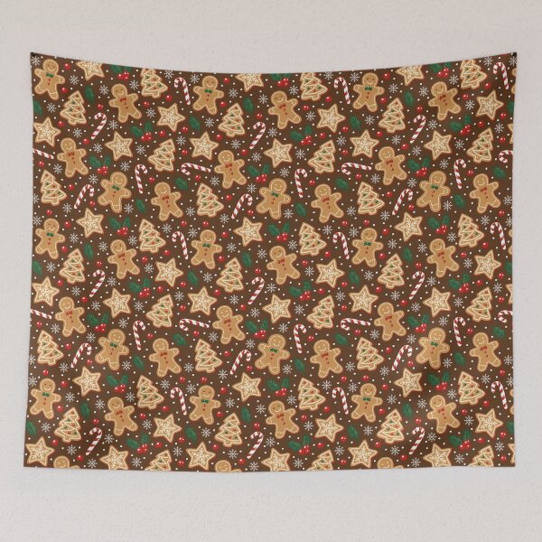 Item preview, Cute Gingerbread Cookies & Candy Canes Christmas Seamless Pattern designed and sold by romyca creation_22.