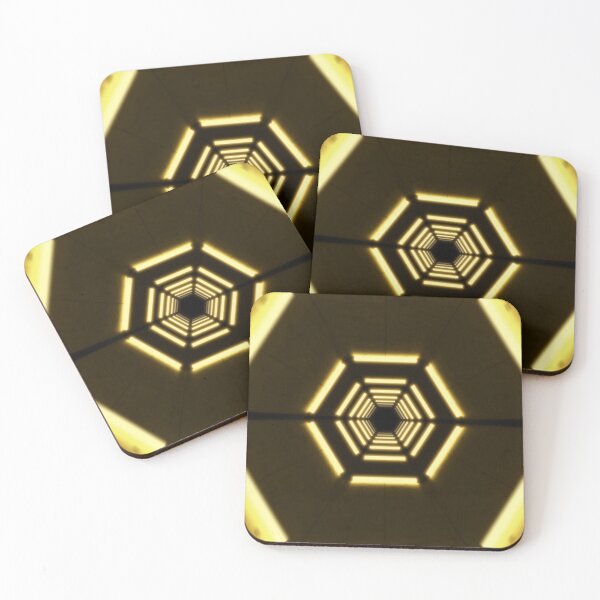 Item preview, Hexagonal Tunnel & Yellow Neon Lights designed and sold by Electric Shock!! Design.