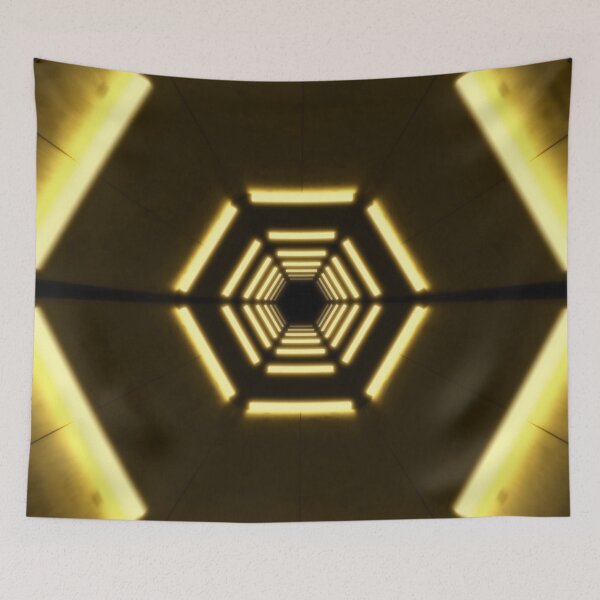 Item preview, Hexagonal Tunnel & Yellow Neon Lights designed and sold by Electric Shock!! Design.