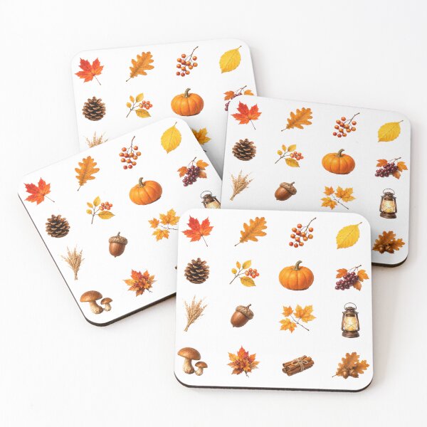Item preview, Autumn Harvest Maple Leaves Pumpkin Acorn Cozy Fall Aesthetic designed and sold by Rehnair.