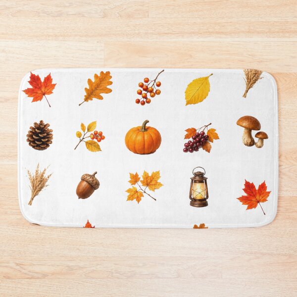Item preview, Autumn Harvest Maple Leaves Pumpkin Acorn Cozy Fall Aesthetic designed and sold by Rehnair.