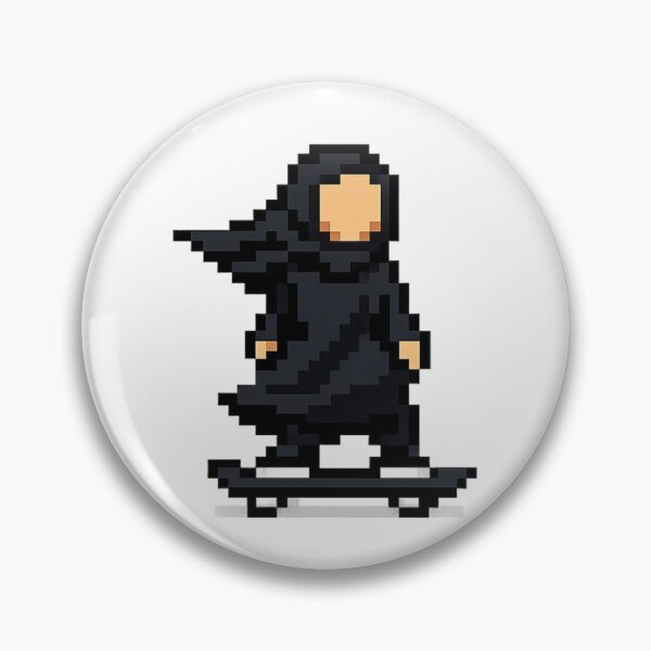 Item preview, Pixel Muslim Skateboard Girl designed and sold by ZenOtaku Lab.