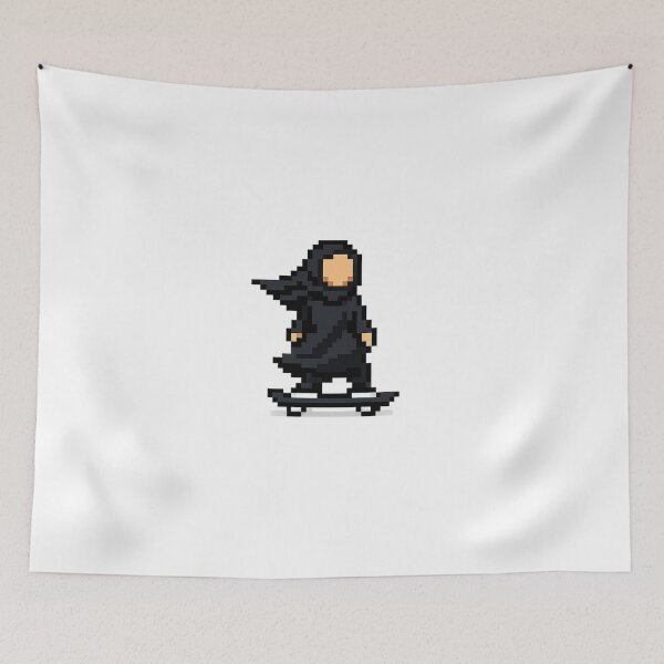 Item preview, Pixel Muslim Skateboard Girl designed and sold by ZenOtaku Lab.