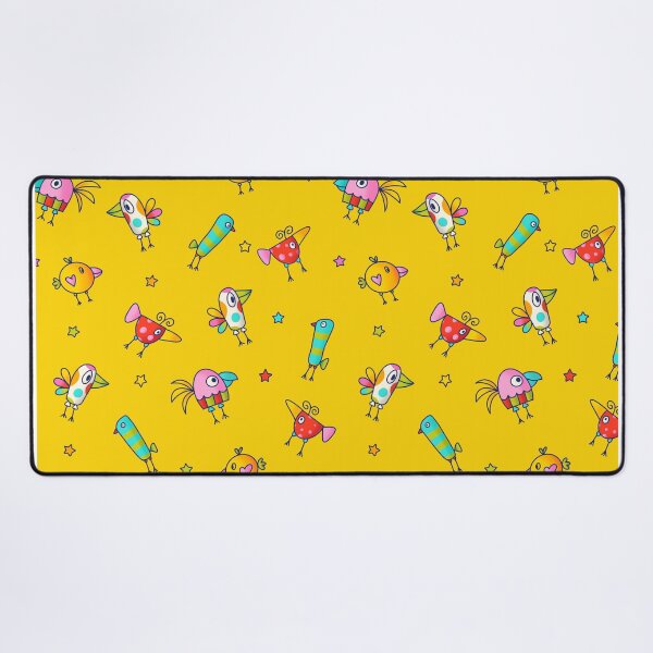 Item preview, Colorful Birds on Yellow designed and sold by MissMelsa.