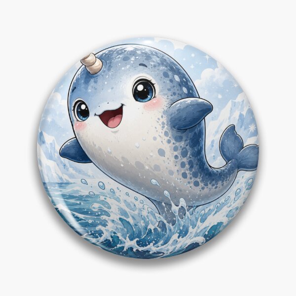 Aperçu de l'œuvre Narwhal mignon créée et vendue par InkPixell.