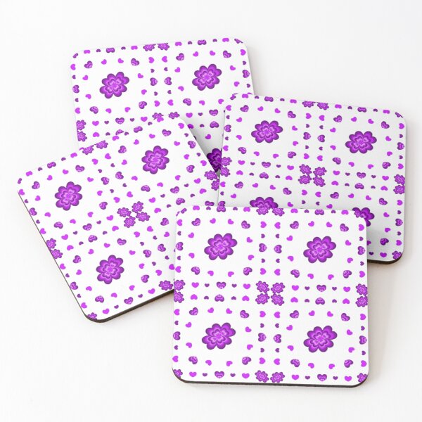 Item preview, Pastel Purple Heart Collage| White background | Trendy Girly Pattern  designed and sold by Rush2Buy.
