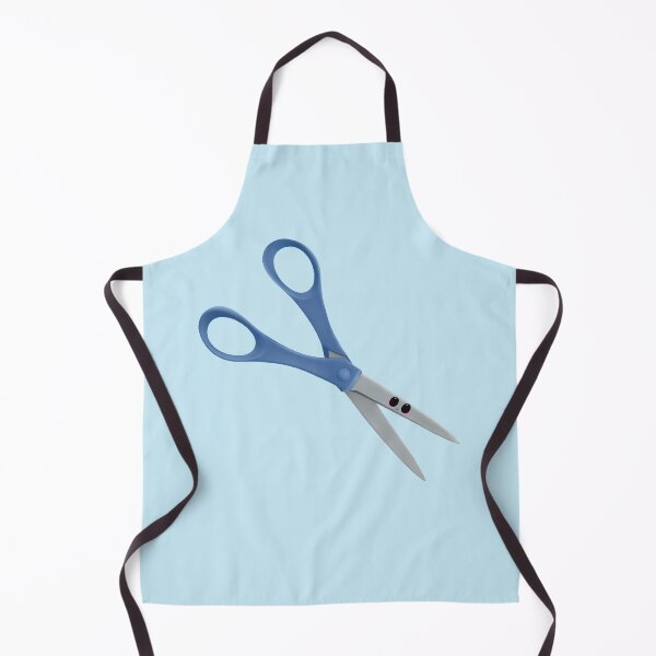 Item preview, Kawaii Sad Blue Scissors Office Stationery Art designed and sold by Designs By Amber.