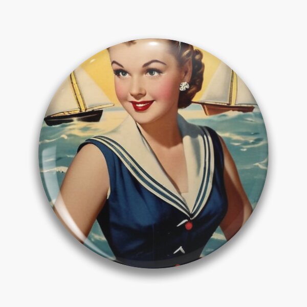 Item preview, Art - Young pin-up style woman, Nostalgic aesthetic of the 1950s designed and sold by Beat-It.