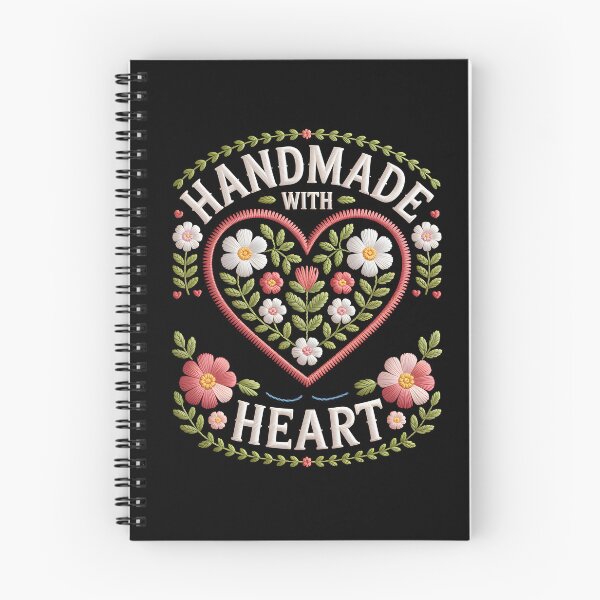 Item preview, Handmade With Heart Embroidery designed and sold by MooonTees.
