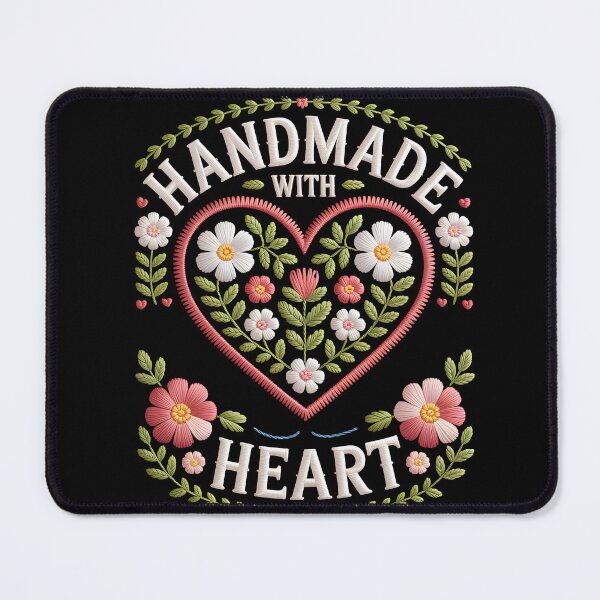 Item preview, Handmade With Heart Embroidery designed and sold by MooonTees.