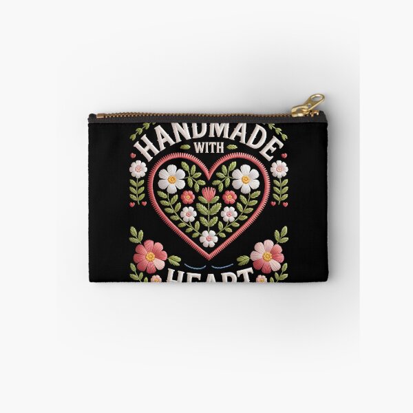 Item preview, Handmade With Heart Embroidery designed and sold by MooonTees.