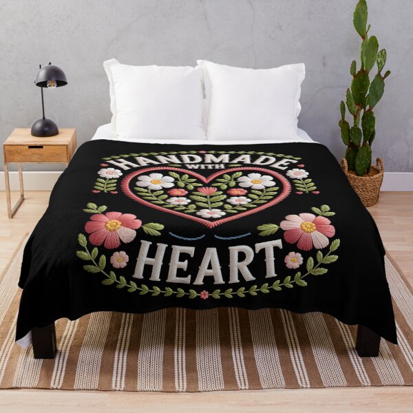 Item preview, Handmade With Heart Embroidery designed and sold by MooonTees.