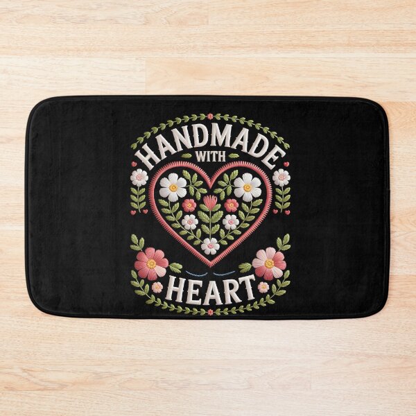 Item preview, Handmade With Heart Embroidery designed and sold by MooonTees.