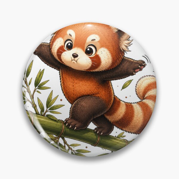 Item preview, Happy Red Panda Bamboo designed and sold by InkPixell.
