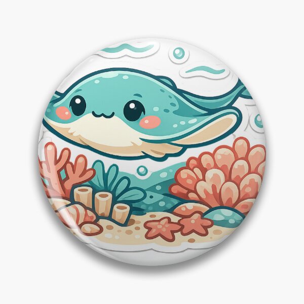 Item preview, Cute Blue Stingray designed and sold by InkPixell.