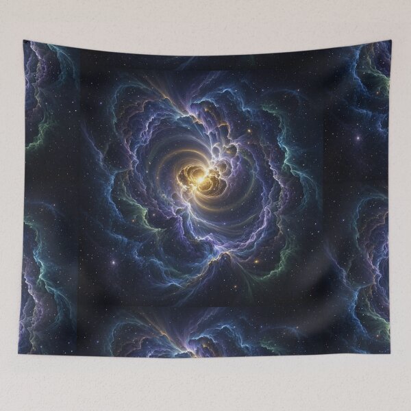 Item preview, Celestial Convergence Galaxy Nebula Wall Art designed and sold by OandSDesigns23.