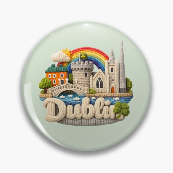 Item preview, Cute Knitted Dublin Landmark | Handmade Yarn Knit Travel Souvenir designed and sold by Moons Studio.