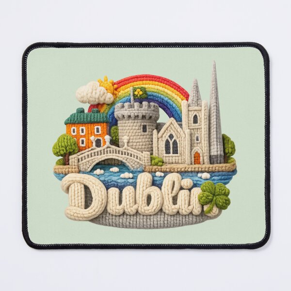 Item preview, Cute Knitted Dublin Landmark | Handmade Yarn Knit Travel Souvenir designed and sold by Moons Studio.