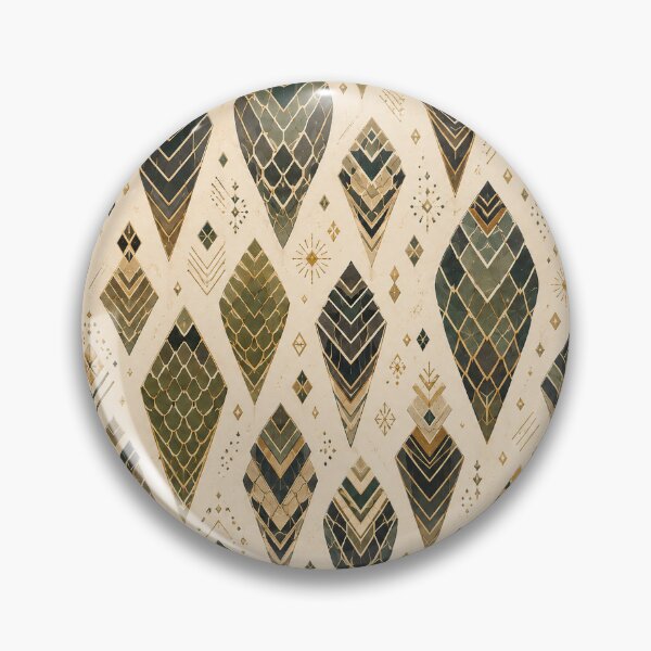 Item preview, Minimalist Art Deco Cobra Scale Pattern | Luxury Geometric Seamless Emerald & Gold Reptile Design designed and sold by OpenDreamArts.